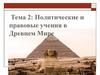 Политические и правовые учения в Древнем Мире