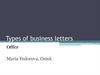 Types of business letters. Offer