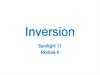 Inversion. Spotlight 11. Module 8