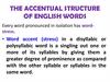 The accentual structure of english words