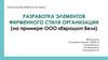 Разработка элементов фирменного стиля организации