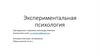 Экспериментальная психология