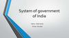 System of government of India