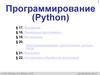 Программирование (Python)