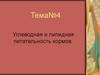 Углеводная и липидная питательность кормов. Тема №4