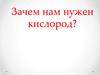Зачем нам нужен кислород. Дыхание
