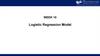 Logistic Regression Model. Week 10