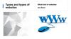 Types and types of websites