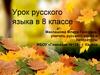 Урок русского языка в 8 классе