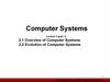 Computer Systems. Lecture 2 (part 1)