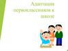 Адаптация первоклассников к школе