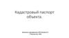 Кадастровый паспорт объекта