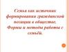 Семья как источник формирования гражданской позиции в обществе. Формы и методы работы с семьей