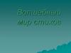 Волшебный мир стихов