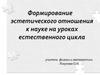 Формирование эстетического отношения к науке на уроках естественного цикла