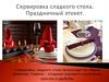 Сервировка сладкого стола. Праздничный этикет