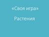 «Своя игра». Растения