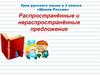 Распространённые и нераспространённые предложения
