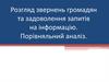 Розгляд звернень громадян та задоволення запитів на інформацію. Порівняльний аналіз
