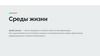 Среды жизни