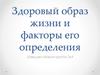 Здоровый образ жизни и факторы его определения