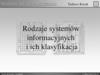 Rodzaje systemów informacyjnych i ich klasyfikacja
