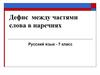 Дефис между частями слова в наречиях. Русский язык - 7 класс