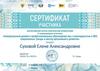 Сертификат участника всероссийской научно-практической конференции