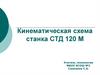 Кинематическая схема станка СТД 120 М