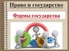 Право и государство Формы государства