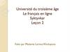Université du troisième âge Le français en ligne Syktyvkar (Leçon 2)