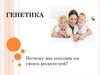 Генетическая. Насоедстенность