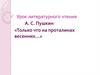 Урок литературного чтения. А. С. Пушкин «Только что на проталинах весенних…»