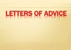 Letters of advice