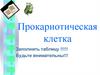 Прокариотическая клетка