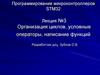 Организация циклов, условные операторы, написание функций
