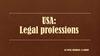 USA: Legal professions