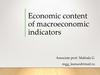 Economic content of macroeconomic indicators. Unit 7