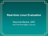 Real - time Linux evaluation