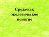 Среда как экологическое понятие