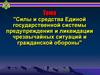 Силы и средства Единой государственной системы предупреждения и ликвидации чрезвычайных ситуаций и гражданской обороны
