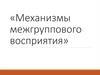 Механизмы межгруппового восприятия