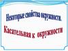Определение окружности, ее основных элементов. Свойство касательной
