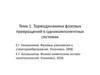 Термодинамика фазовых превращений в однокомпонентных системах