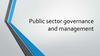 Public sector governance and management