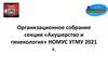 Организационное собрание секции «Акушерство и гинекология» НОМУС УГМУ