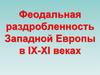 Феодальная раздробленность Западной Европы в IX-XI веках