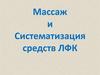 Массаж и систематизация средств ЛФК