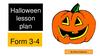 Halloween lesson plan Form 3-4
