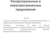Распространенные и нераспространенные предложения